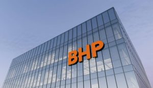 BHP logo on Australian building