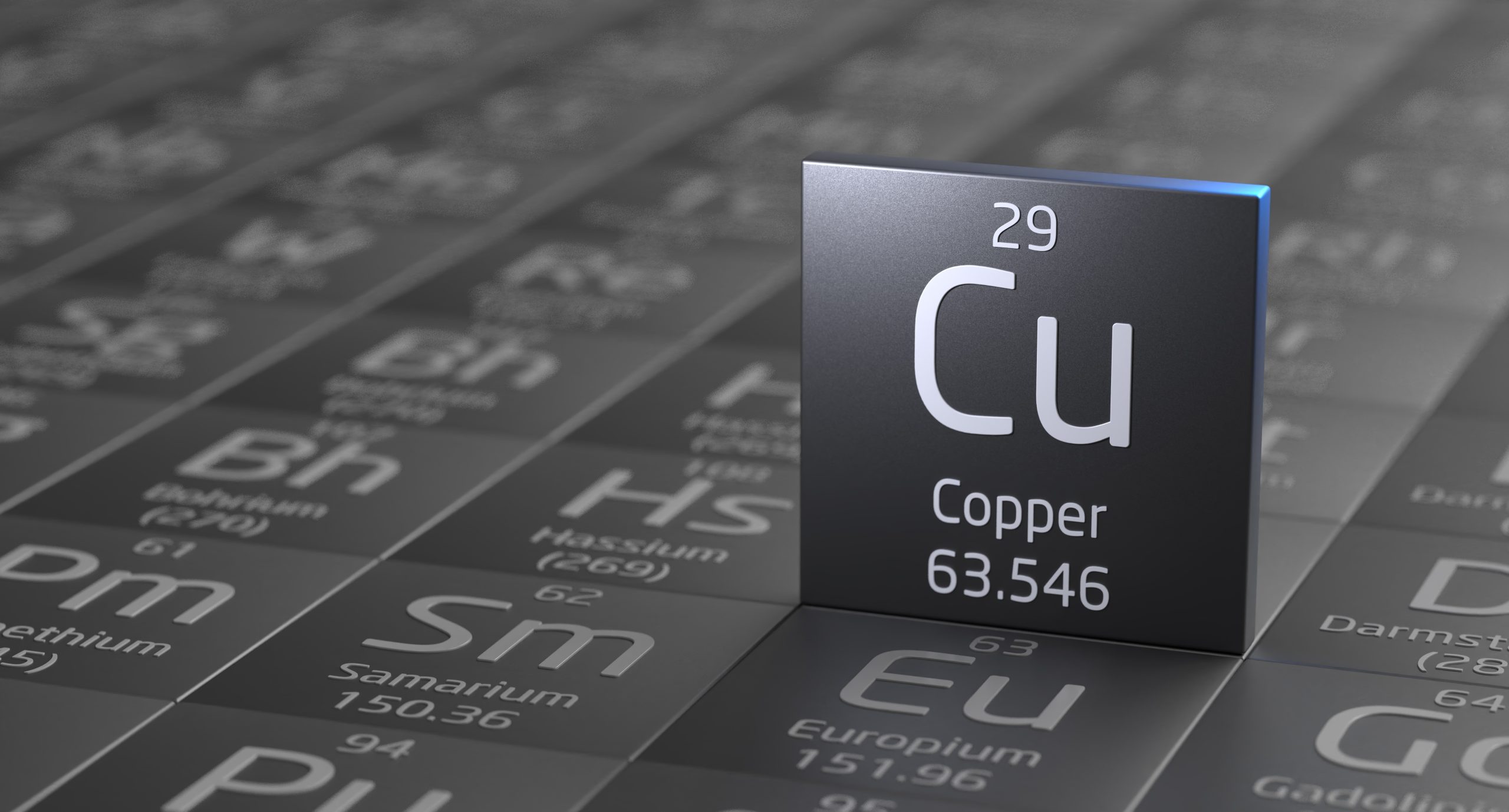 Copper element periodic table, metal mining